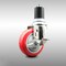 Service Caster 4 Inch 316SS Red Polyurethane Swivel 1-7/8 Inch Expanding Stem Caster Brake SCC-SS316EX20S414-PPUB-RED-TLB-178 - alternate 1